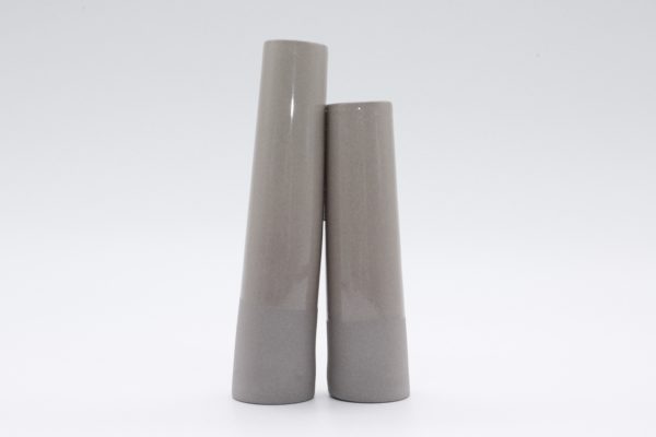 twin vase  brown