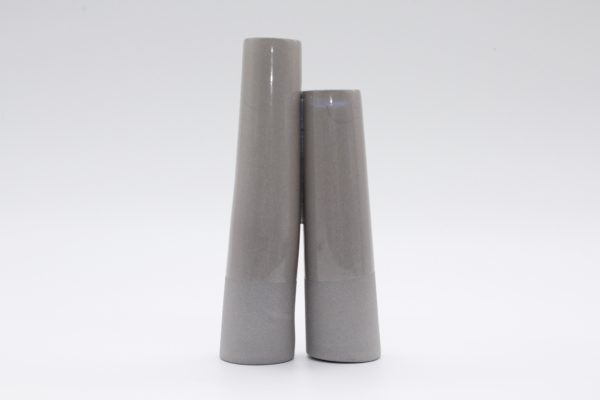 twin vase  gray
