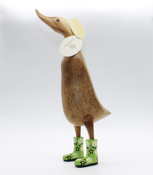 natural finish ducklet green boots (l)